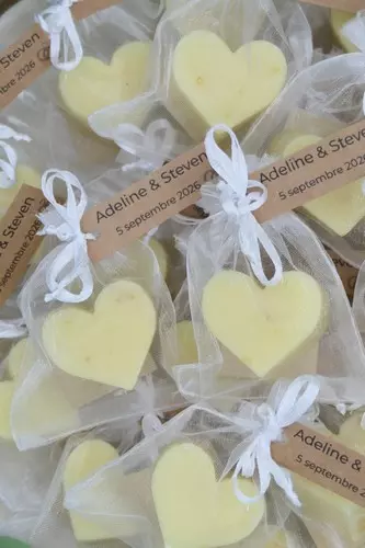 cadeaux invites coeur Savon Coeur